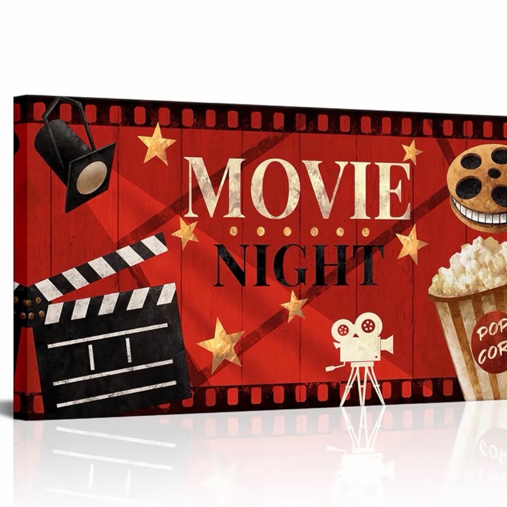 Red Movie Night wall art
